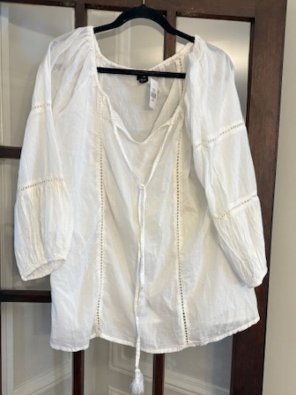 Fragonard White Peasant Blouse - French size TU - One Size Fits All